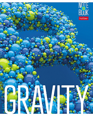 Тетрадь "Hatber", 96л, А5, клетка, лак, на скобе, серия "Gravity"