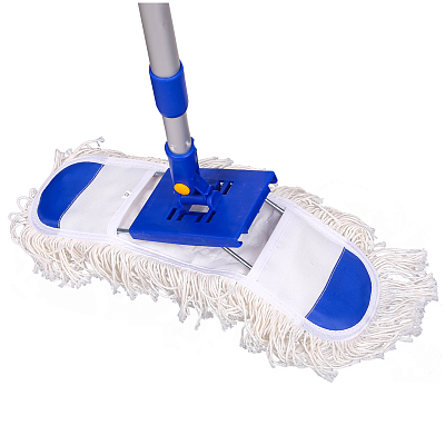 Швабра-рамка "OfficeClean Professional", алюминиевая рукоятка 75-130см, держатель 40см, насадка МОП хлопок