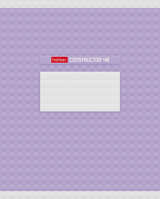 Тетрадь "Hatber", 48л, А5, клетка, ламинация, на скобе, серия "Constructor"