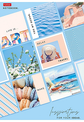 Тетрадь "Hatber", 80л, А4, линия, лак, на скобе, серия "Яркие эмоции"