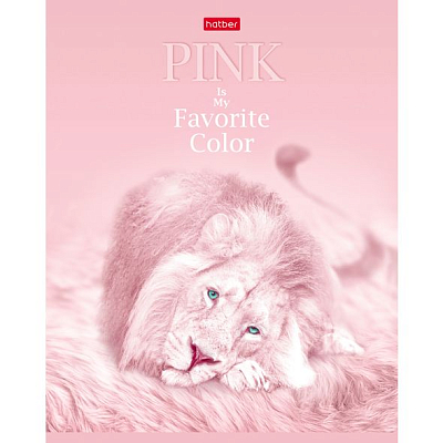 Тетрадь "Hatber", 40л, А5, клетка, ламинация, на скобе, серия "Pink"