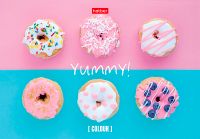 Тетрадь "Hatber", 48л, А5, линованная, ламинация, лак, на скобе, серия "Yummy!"