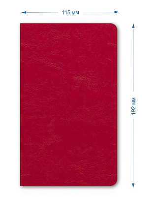 Бизнес-блокнот "Hatber", 128л, А5, клетка, тонированный блок, мягкий переплёт, серия "Sarif", красны
