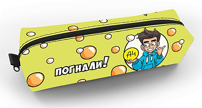 Пенал "Hatber", 210х50х60мм, мягкий, на молнии, серия "Влад А4"