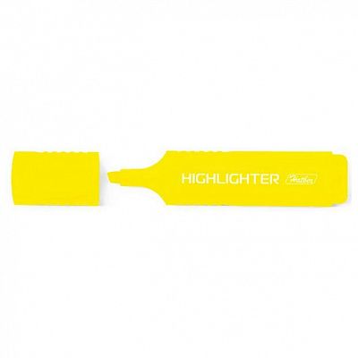 Текстовыделитель "Hatber", 1-5мм, клиновидный наконечник, жёлтый