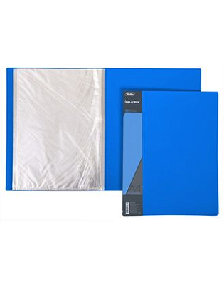 Папка пластиковая "Hatber", А4, 30 вкладышей, 600мкм, корешок 17мм, серия "Standard - Синяя"