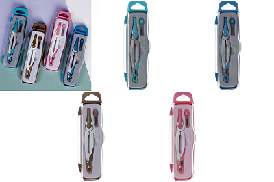 Набор чертёжных принадлежностей "Hatber Balance", 2 предмета, ассорти, в пластиковом пенале