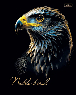 Тетрадь "Hatber", 48л, А5, клетка, 3D фольга, ламинация, на скобе, серия "Благородные птицы"