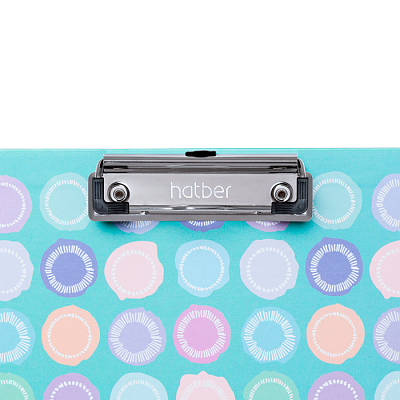 Папка-планшет картонная "Hatber", А4, металлический зажим, крышка, ламинация, серия "Узор"