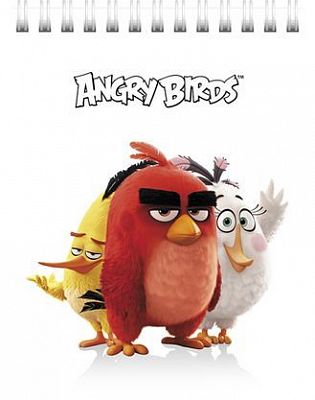 Блокнот "Hatber", 40л, А6, клетка, на гребне, серия "Angry Birds Movie №1"