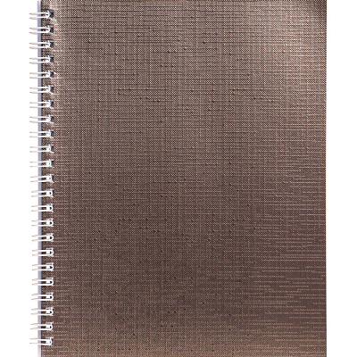 Тетрадь "Hatber", 96л, А5, клетка, обложка бумвинил, на гребне, серия "Metallic - Коричневая"