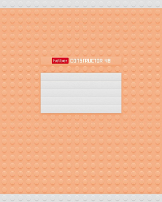 Тетрадь "Hatber", 48л, А5, клетка, ламинация, на скобе, серия "Constructor"
