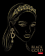 Тетрадь "Hatber", 48л, А5, клетка, 3D фольга, ламинация, на скобе, серия "Lady Gold"