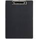 Папка-планшет картонная для документов "Staff", А4, 90л, металлический зажим, ПВХ-покрытие, чёрная
