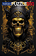 Пазлы "Hatber Premium", 500 элементов, А2, 330х480мм, серия "Gold Skull"
