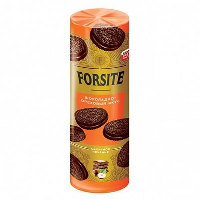 Печенье "Forsite", 204гр, с шоколадно-ореховым кремом
