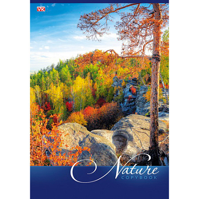 Тетрадь "Hatber Eco", 80л, А4, клетка, на скобе, серия "Nature"