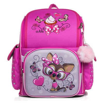 Рюкзак "Hatber", 35x28x15см, полиэстер, 1 отделение, 3 кармана, серия "Comfort School - Funny Dog"