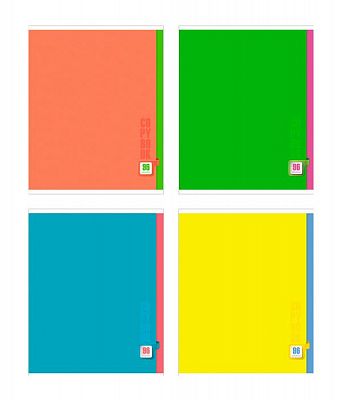 Тетрадь общая "BG" 96л А5 клетка "Color" (ассорти), на скобе