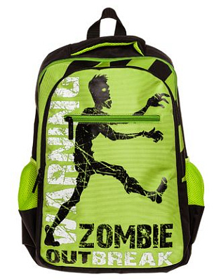 Рюкзак "Hatber", 30x41x15см, полиэстер, 2 отделения, 3 кармана, серия "Basic Style - Zombie"