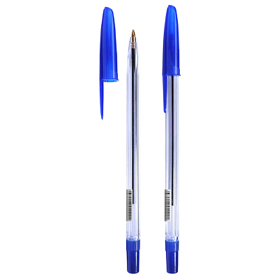 Ручка шариковая "Стамм 111", 1мм, синяя, чернила на масляной основе, прозрачный корпус