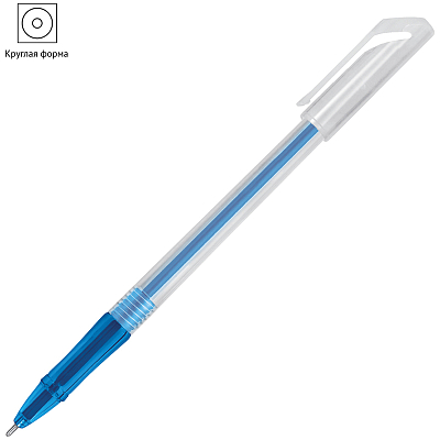 Ручка шариковая "OfficeSpace N-Joy", 0,7мм, синяя, чернила на масляной основе, прозрачный корпус