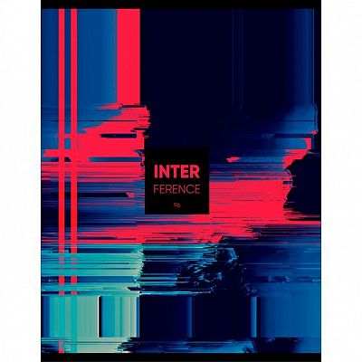 Тетрадь общая "BG", 96л, А5, клетка, лак, на гребне, серия "Interference"