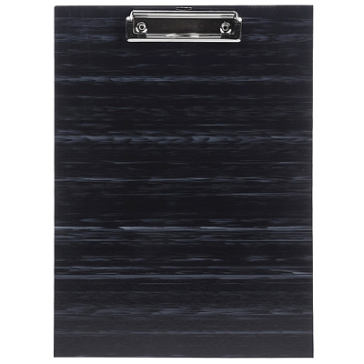 Папка-планшет картонная для документов "Hatber", А4, 100л, металлический зажим, покрытие бумвинил, чёрный мрамор