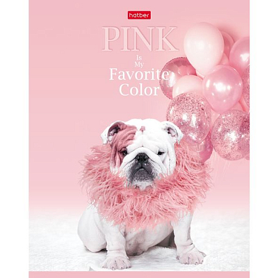 Тетрадь "Hatber", 40л, А5, клетка, ламинация, на скобе, серия "Pink"