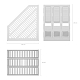 Лоток пластиковый вертикальный для документов А4 "Erich Krause Classic", 293x255x215мм, 3 отделения, сетчатый, сборный, белый