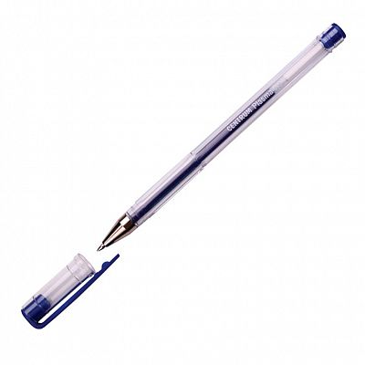 Ручка гелевая "Centrum Plasma", 0,7мм, синяя, прозрачный корпус