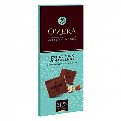 Шоколад "O'Zera Extra Milk & Hazelnut", 31,5%, 90гр