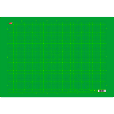 Доска пластиковая для лепки "Hatber", А3, серия "В клеточку - Зелёная"