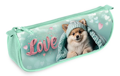 Пенал "Hatber", 200х95х50мм, мягкий, на молнии, серия "Пушистое счастье"