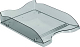 Лоток пластиковый горизонтальный для документов А4 "Стамм Люкс", 340x255x65мм, тонированный, серый