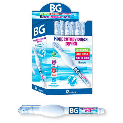 Корректирующий карандаш "BG", 5мл, металлический наконечник