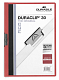 Папка пластиковая "Durable", 30л, А4, стальной клип, серия "Duraclip", красная