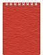 Блокнот "Hatber", 80л, А7, клетка, пластиковая обложка, на гребне, серия "Wood Красный"