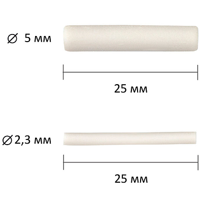 Ластик сменный для электрического ластика "Brauberg", 2,3x25мм/5x25мм, цилиндрический, белый