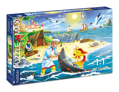 Пазлы "Hatber Premium", 24 элемента, А2, 480х330мм, серия "Maxi - Золотая рыбка"