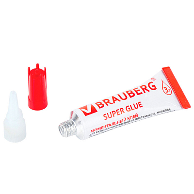 Клей моментальный универсальный "Brauberg", 3гр, в блистере