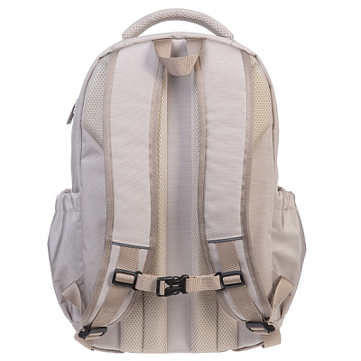 Рюкзак "Hatber", 46x31,5x15см, полиэстер, 2 отделения, 3 кармана, нагрудная стяжка, светоотражающие элементы, серия "Daily - White Sand"