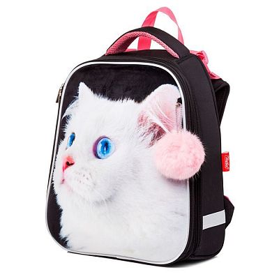 Рюкзак "Hatber", 37x29x17см, EVA-материал, 2 отделения, серия "Ergonomic - Пушистый котик"
