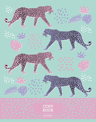 Тетрадь "Hatber", 48л, А5, клетка, на скобе, серия "Big Cats"