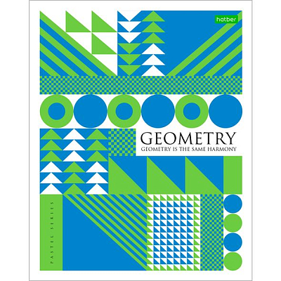 Тетрадь "Hatber Eco", 48л, А5, клетка, на скобе, серия "Геометрия цвета"