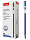 Ручка гелевая "Hatber Gross", 0,5мм, синяя, прозрачный корпус