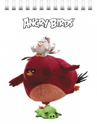 Блокнот "Hatber", 40л, А6, клетка, на гребне, серия "Angry Birds Movie №1"