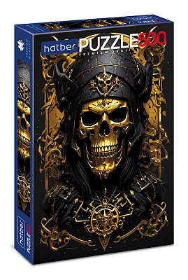 Пазлы "Hatber Premium", 500 элементов, А2, 330х480мм, серия "Gold Skull"