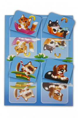 Игра-конструктор "Hatber", 8л, А4, серия "Развивающее лото - Кто плывет по реке?", в папке