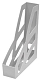 Лоток пластиковый вертикальный для документов А4 "Стамм Лидер", 300x250x75мм, серый